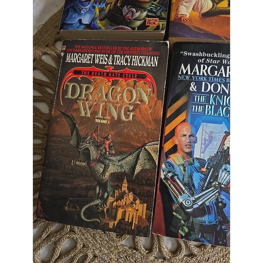 Lot of 4 Ghost Legion, Dragon Wing Margaret Weis Fantasy Sci-Fi‎ Paperback Books
